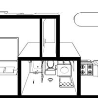Floor plan for standard one bedroom unit