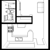 Floor plan for standard Studio unit